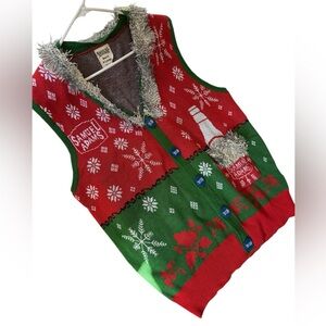 Samuel Adams Festive Red and Green Holiday Sweater Vest